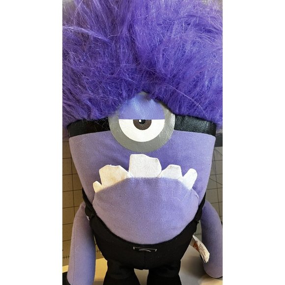 COPY - Despicable Me 2 One Eyed Purple Evil Minion 18" Plush stuffed TOY from m… - Picture 2 of 9